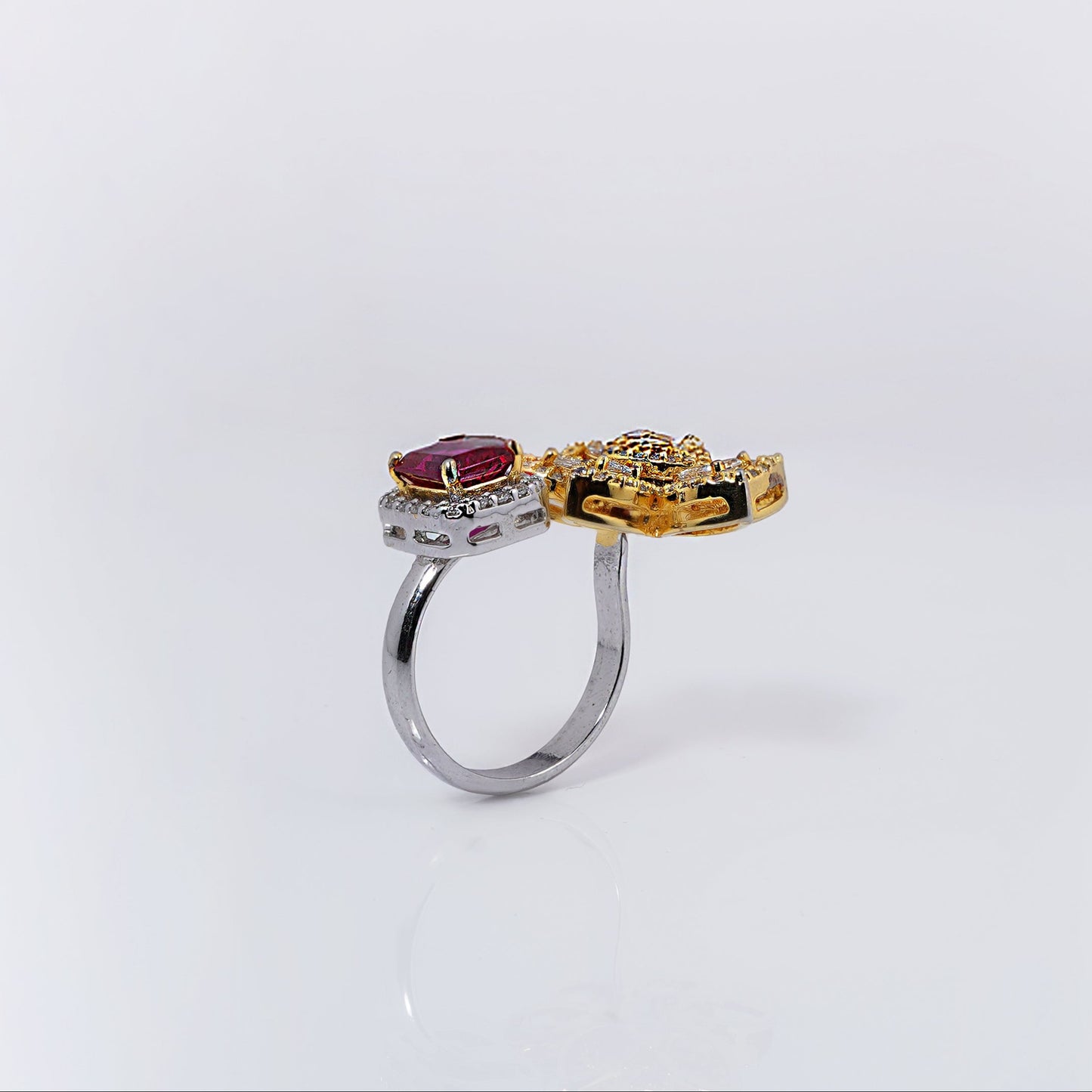 Crimson Blossom Ring