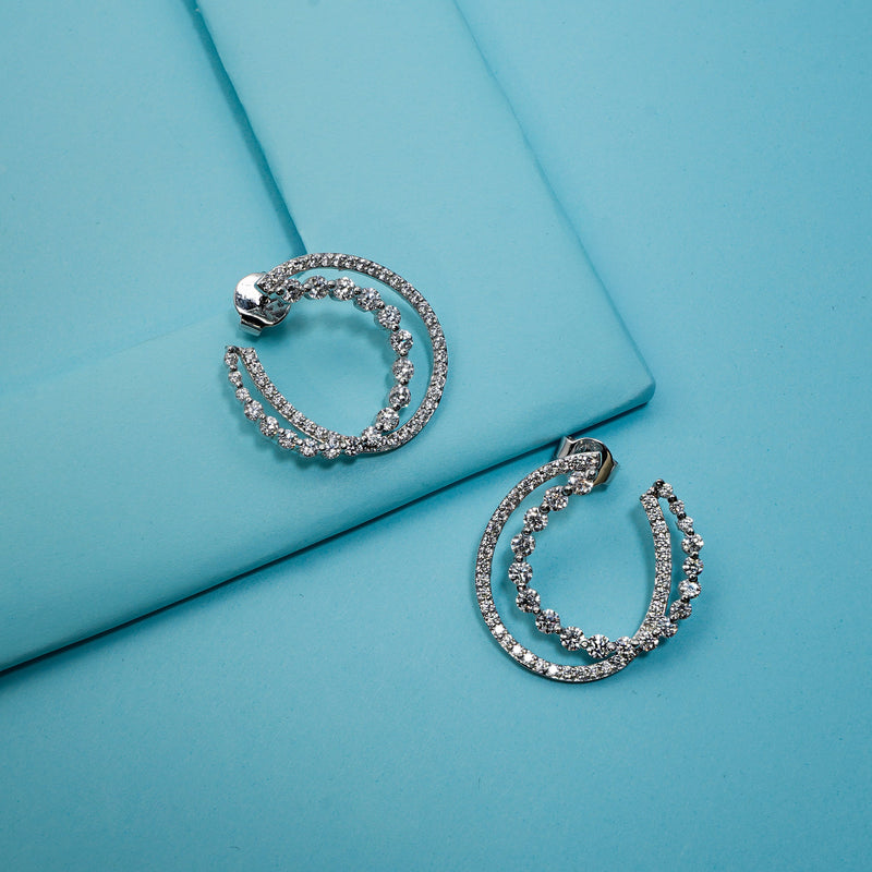 Celeste Circles 925 Silver Earrings