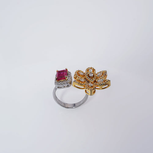 Crimson Blossom Ring