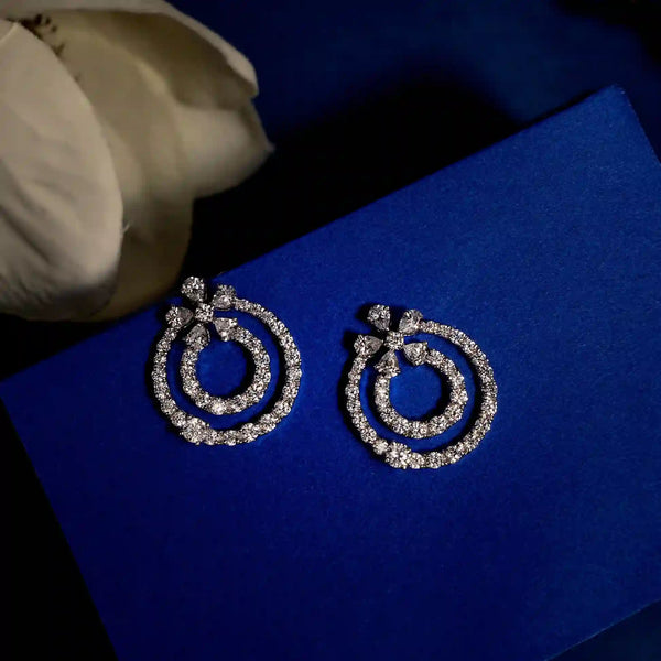 Blooming Circles 925 Silver Earrings