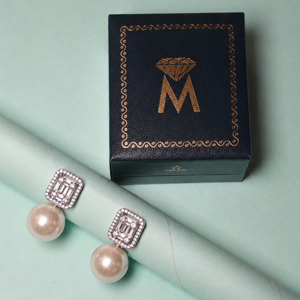 Moonveil Pearl Drop 925 Silver Earrings