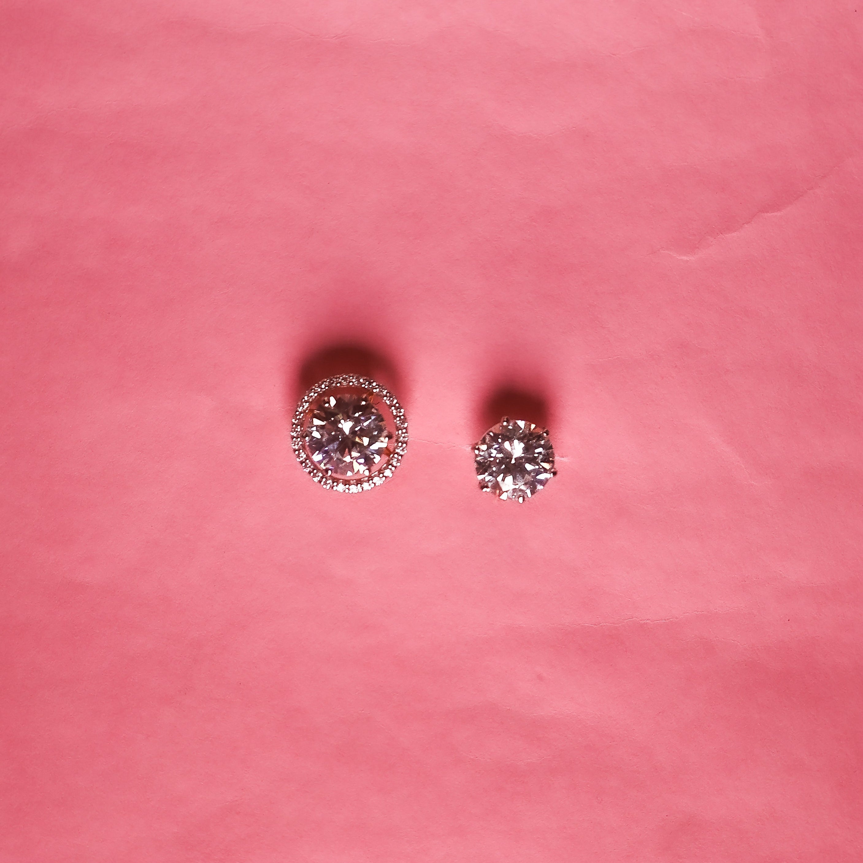 925 silver studs real diamond looking