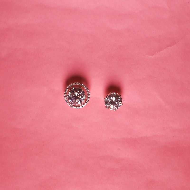 925 silver studs real diamond looking