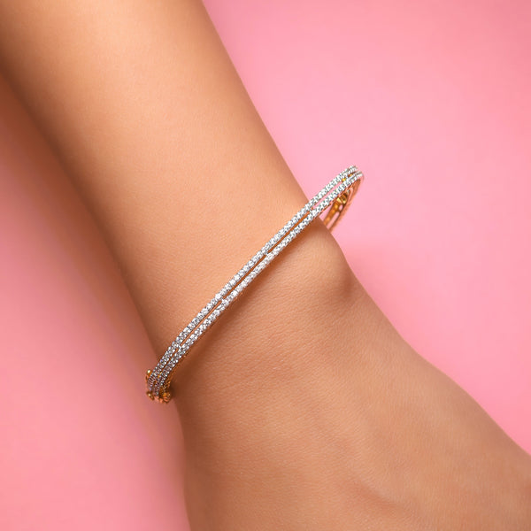 Elira Twin Line 925 Silver Bracelet