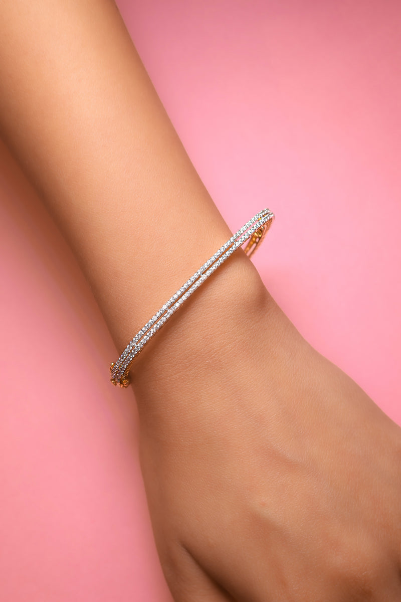 Elira Twin Line 925 Silver Bracelet