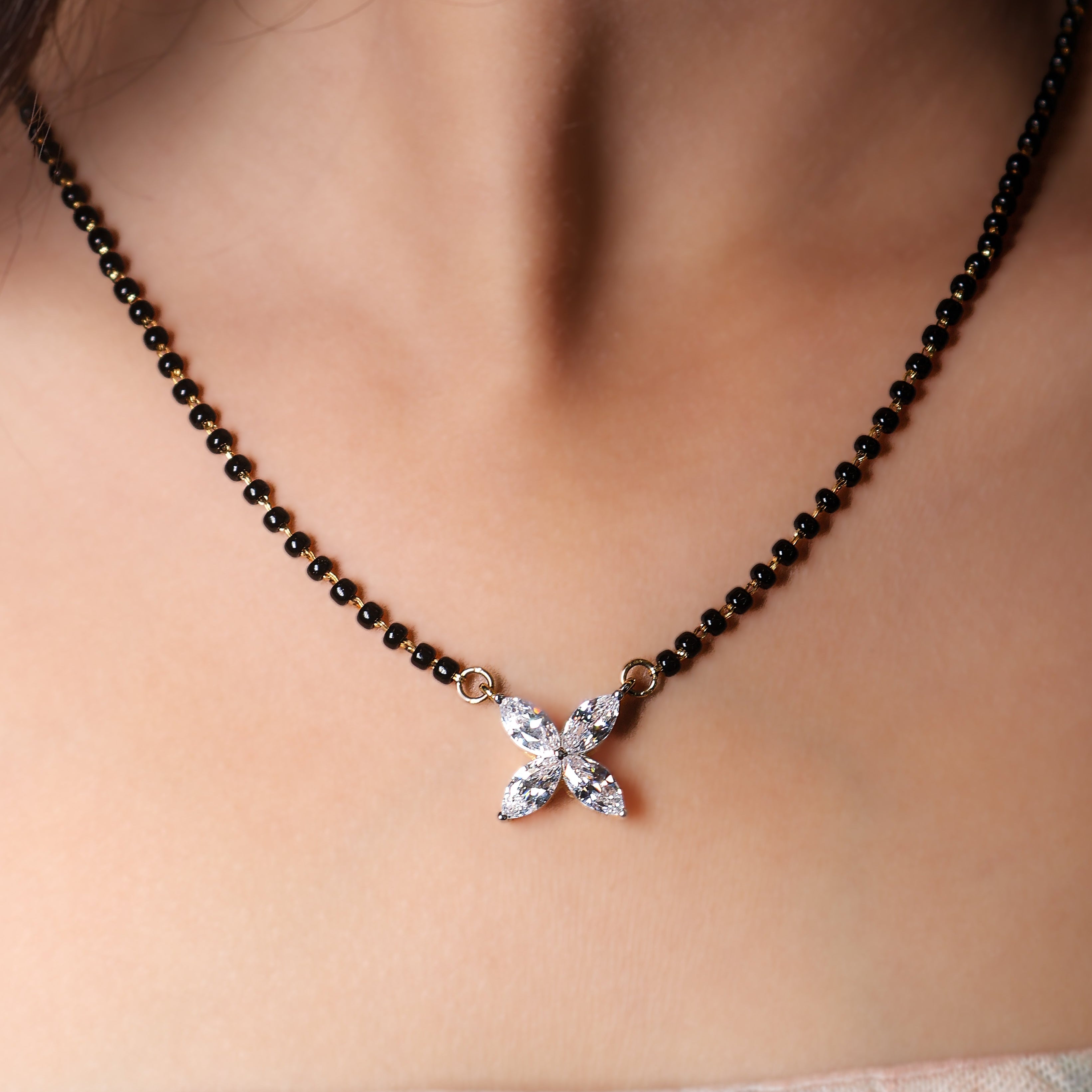 Surreal Butterfly 925 Silver Mangalsutra
