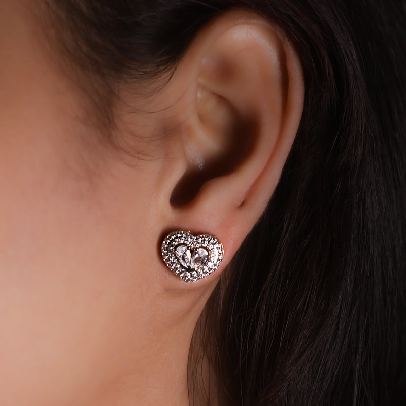 Lumiere Heart 925 Silver Earrings