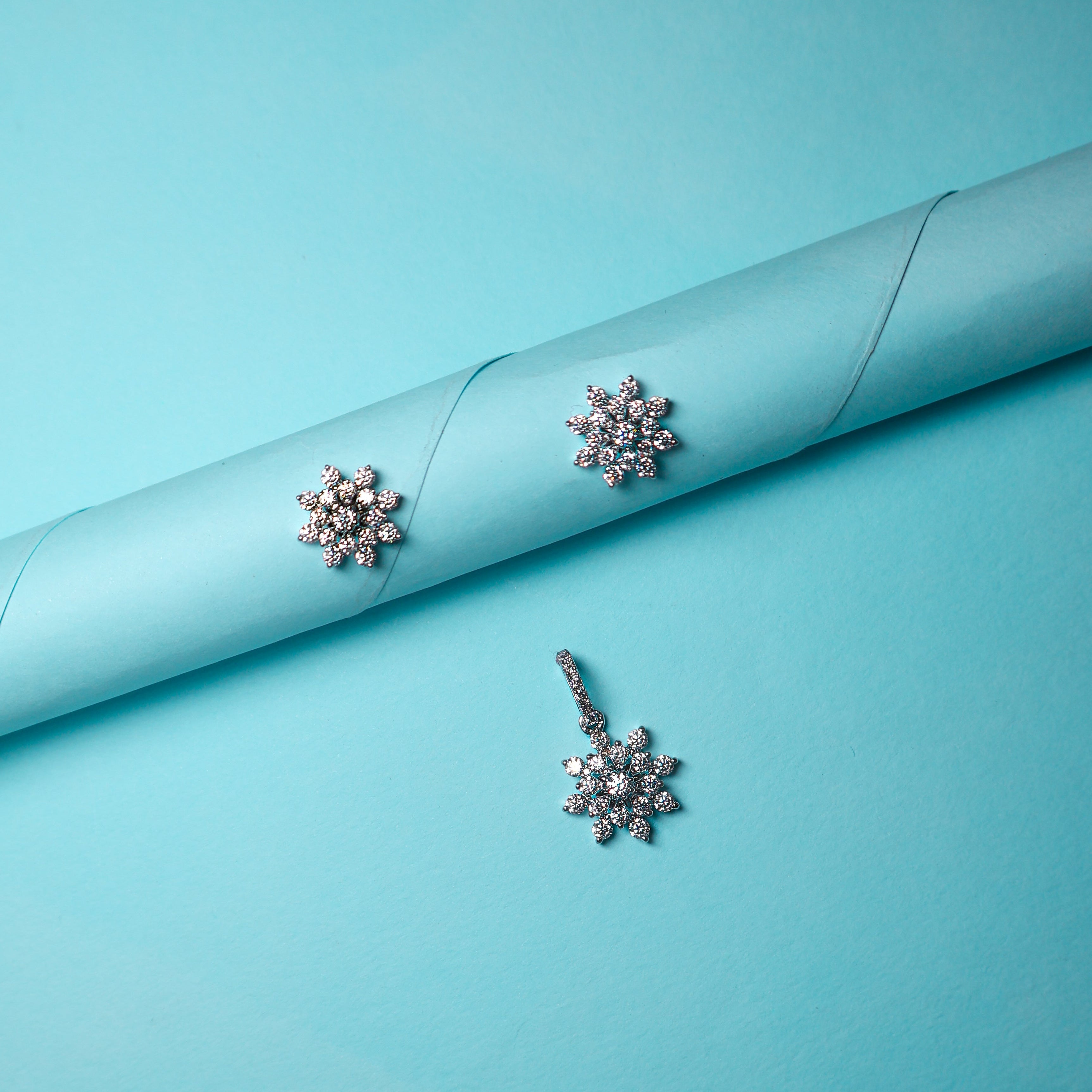 Celeste Star 925 Silver Pendant Set