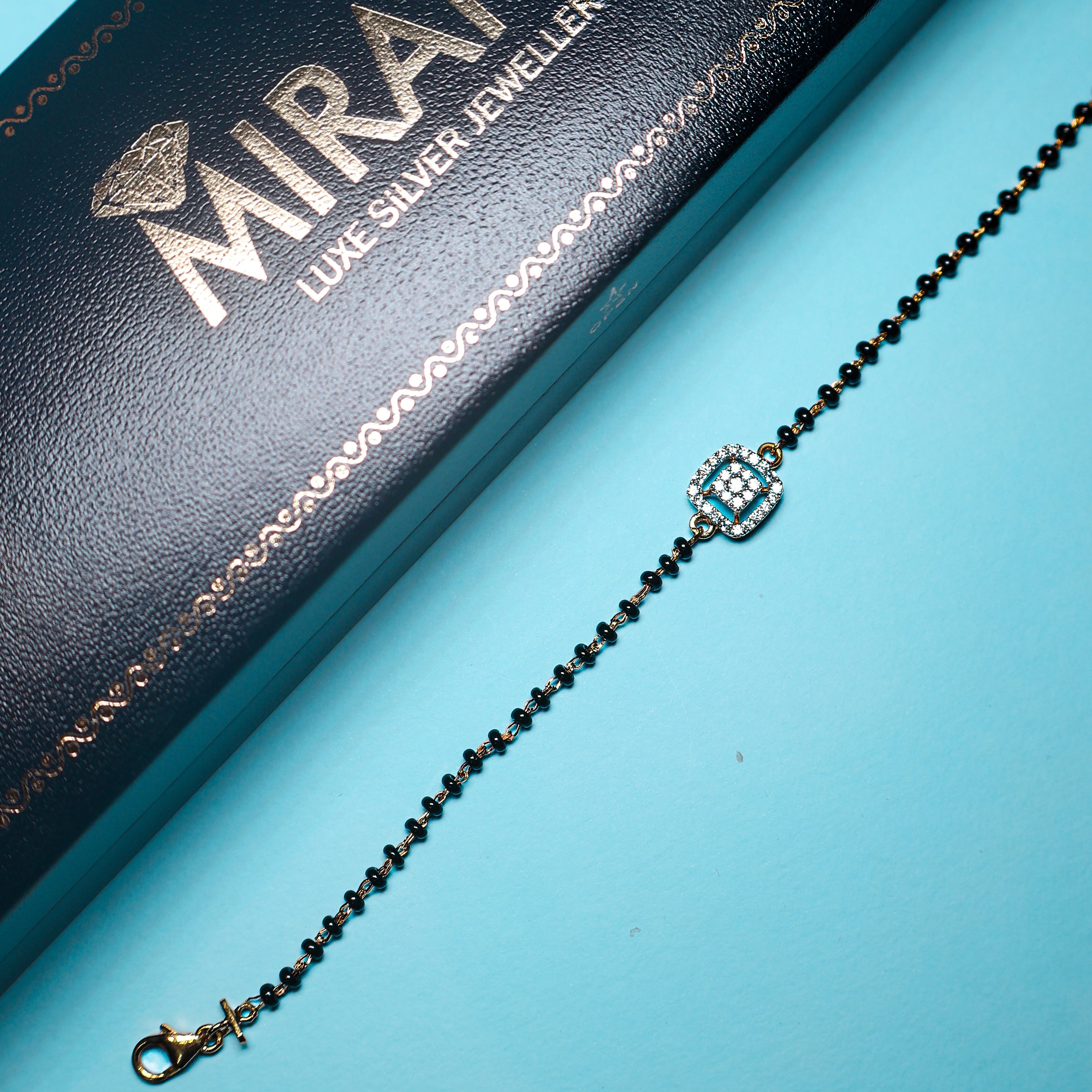 Niyati Square 925 Silver Mangalsutra Bracelet