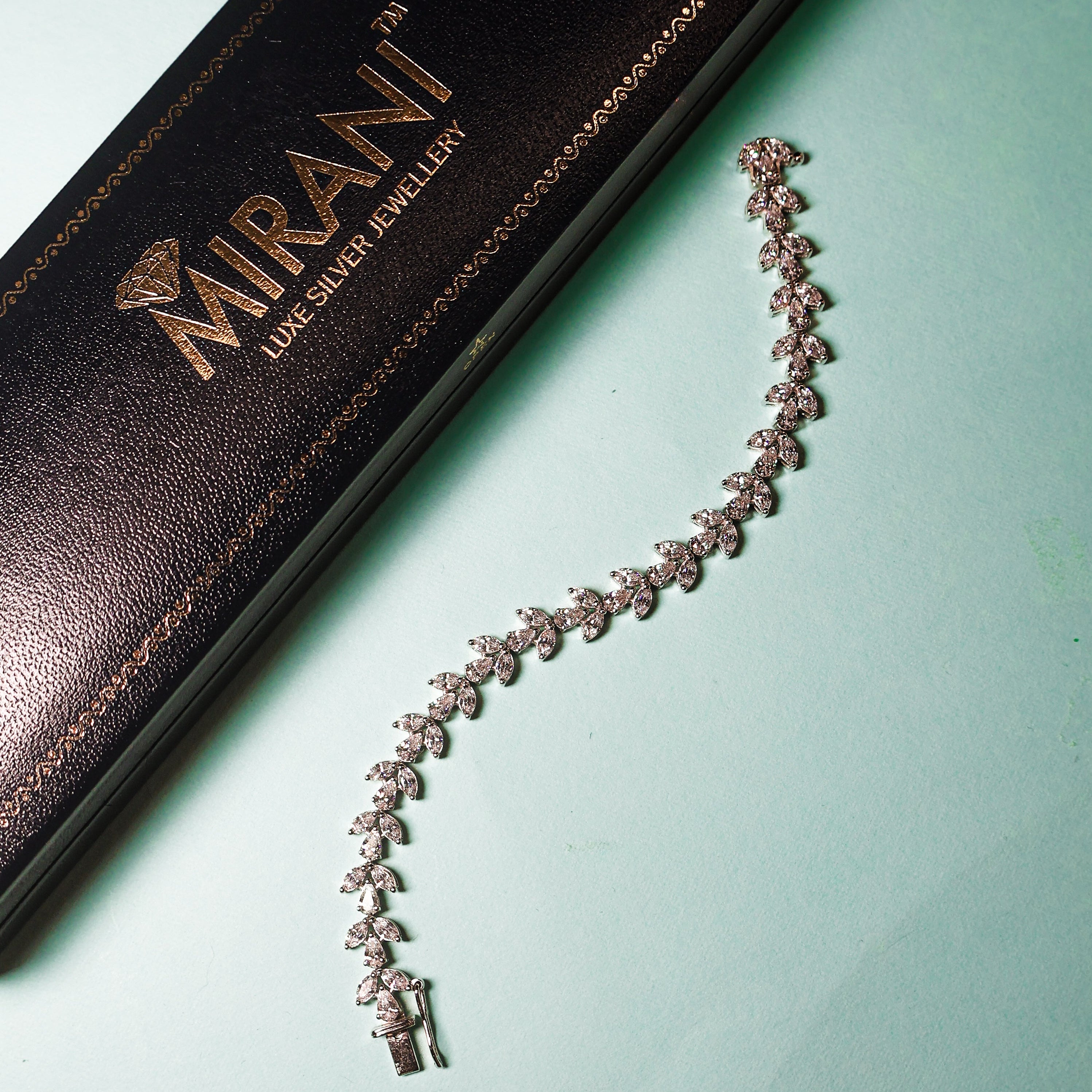 Petal Bling 925 Silver Tennis Bracelet