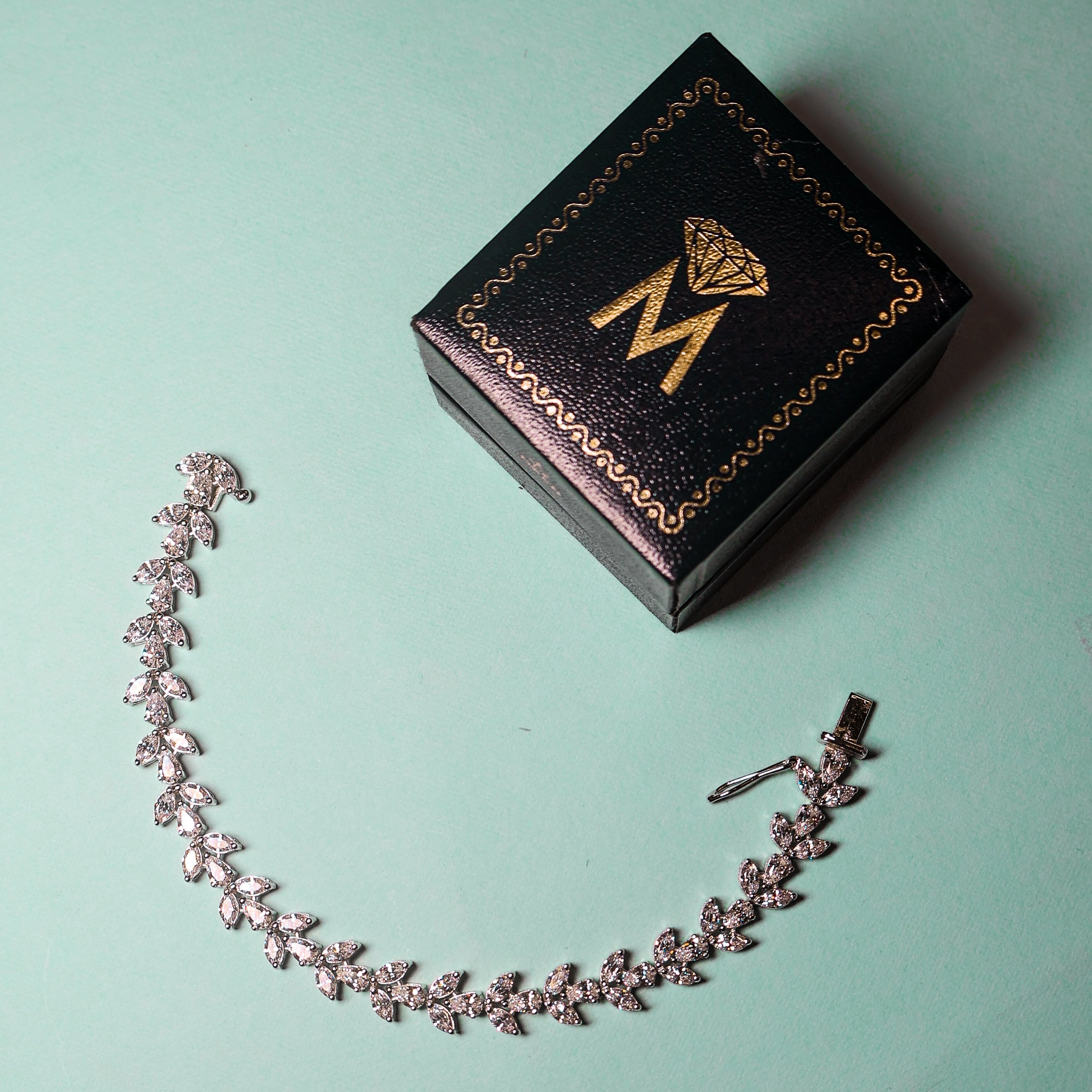 Petal Bling 925 Silver Tennis Bracelet