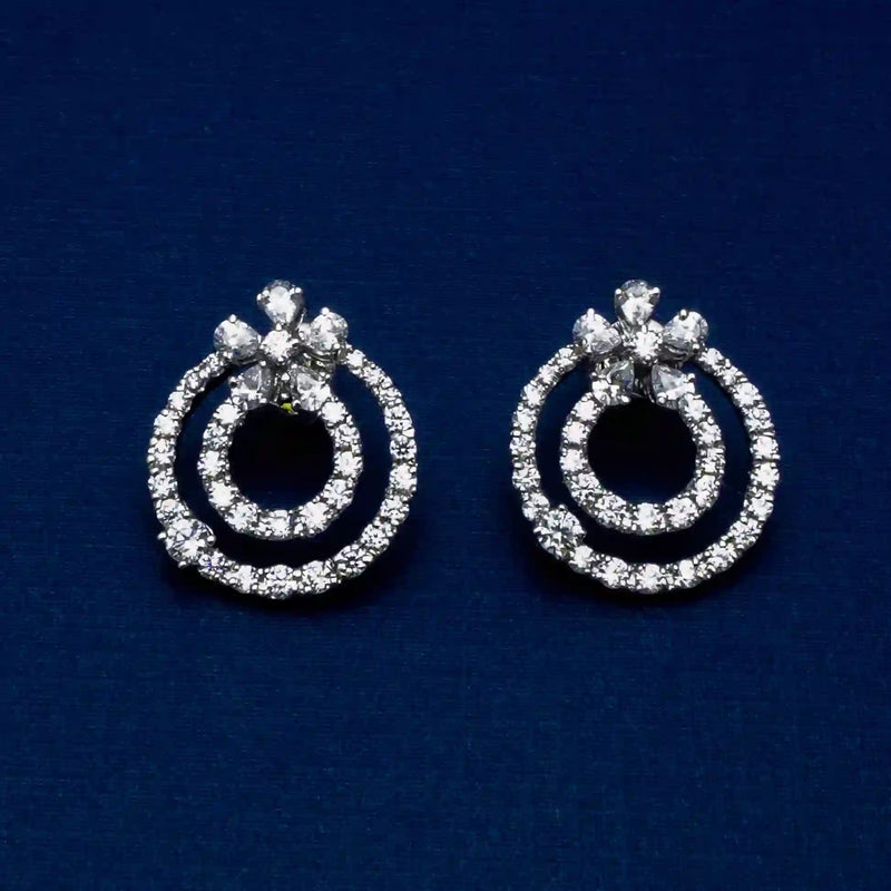 Blooming Circles 925 Silver Earrings