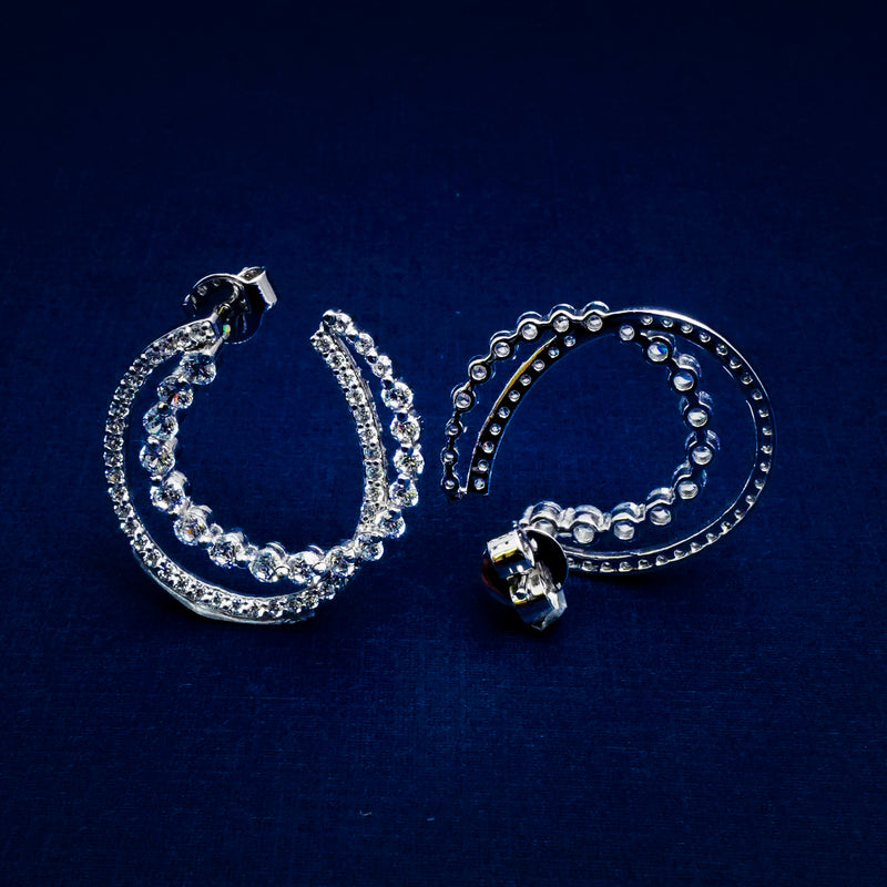 Celeste Circles 925 Silver Earrings