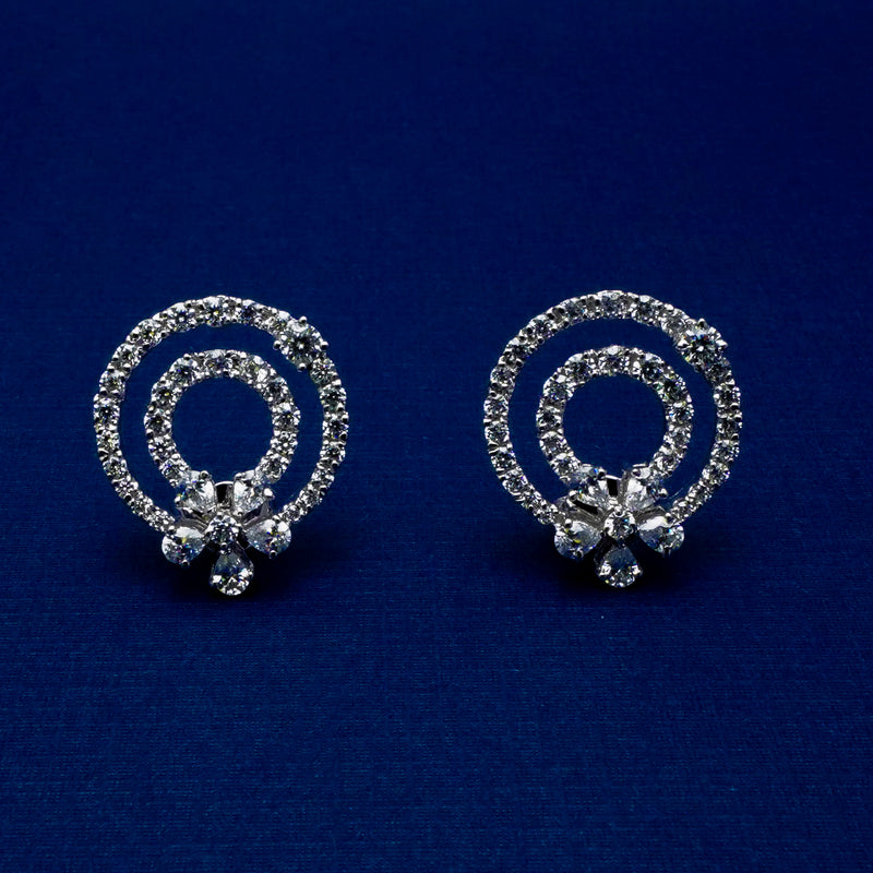 Blooming Circles 925 Silver Earrings