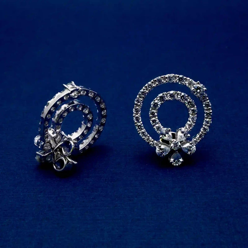 Blooming Circles 925 Silver Earrings