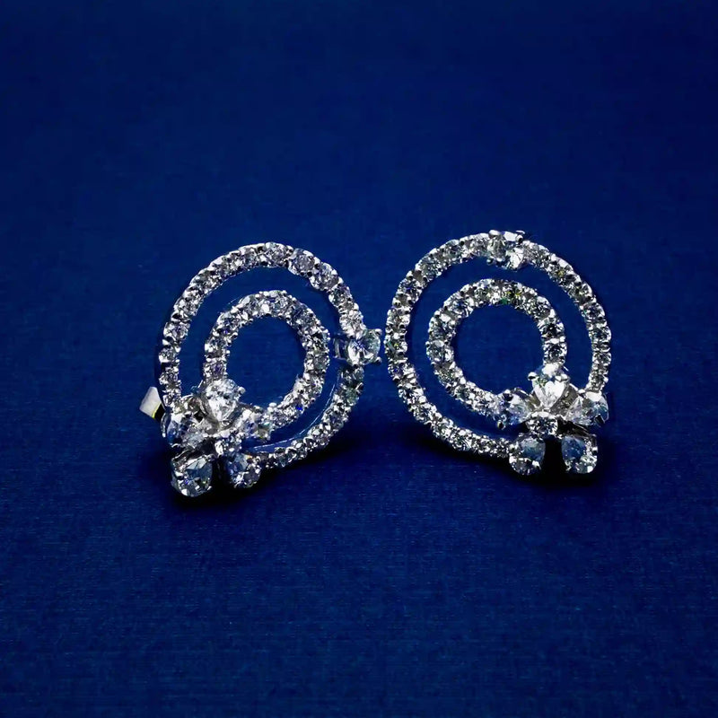 Blooming Circles 925 Silver Earrings