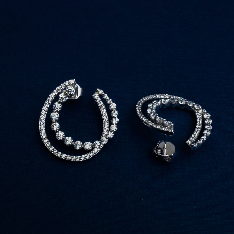 Celeste Circles 925 Silver Earrings