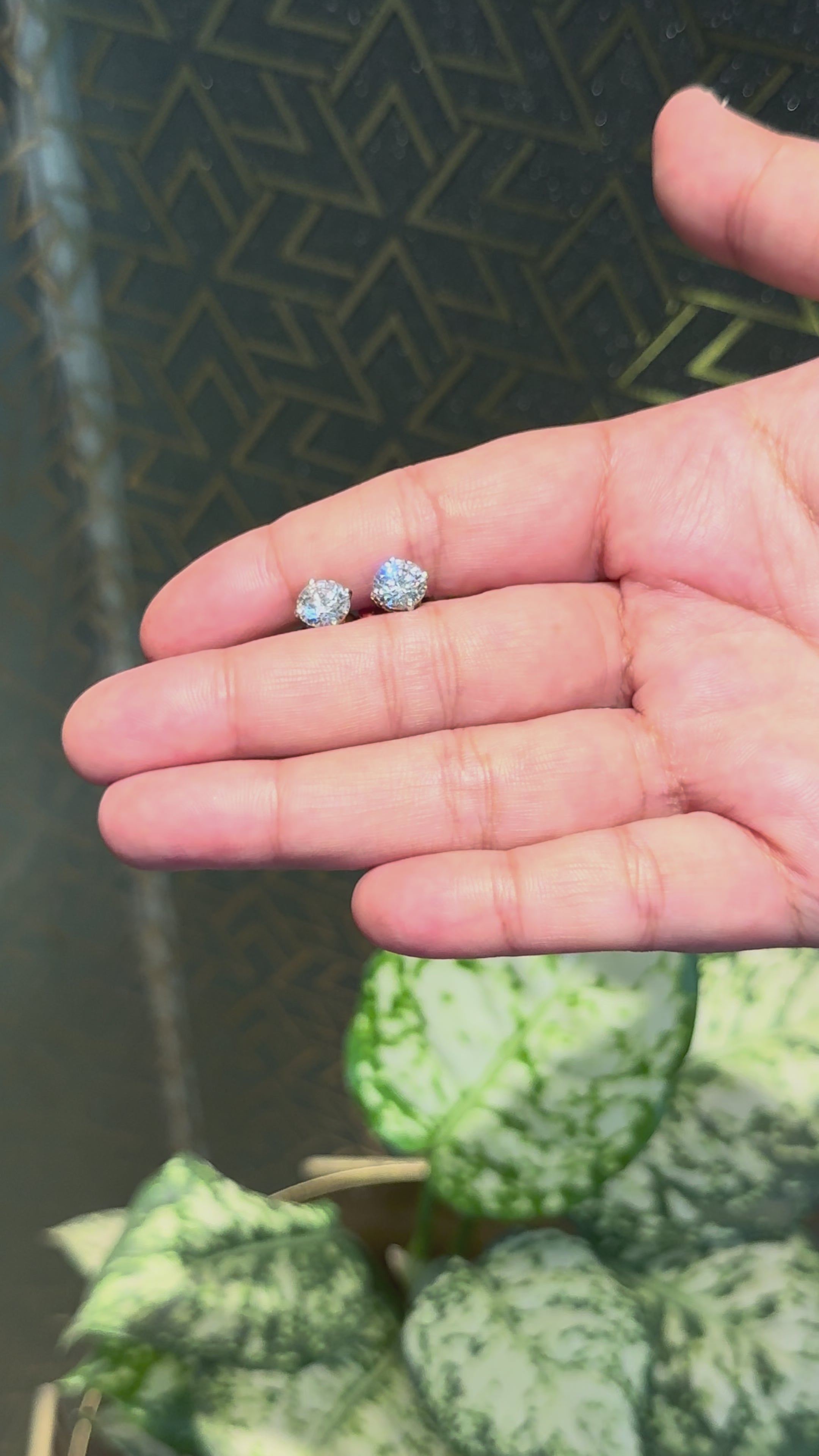 1 Ct 925 Silver Round Solitaire Studs